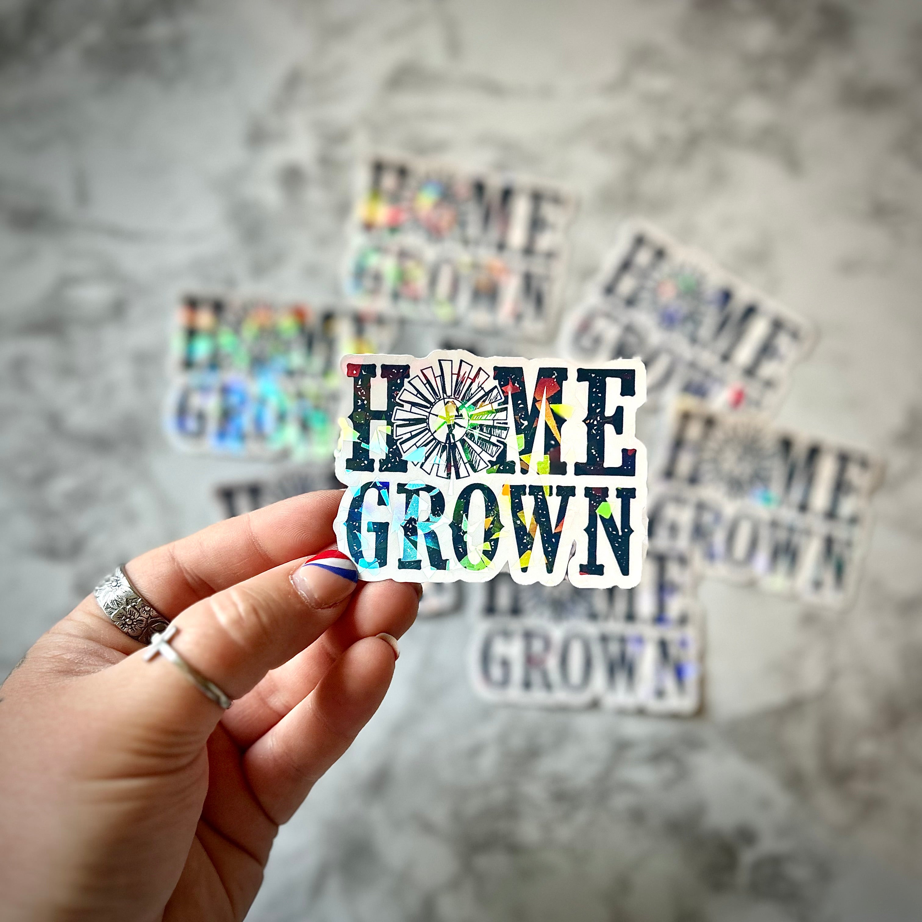 Home Grown Holographic Sticker