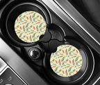 Desert Feather Ceramic Car Coasters