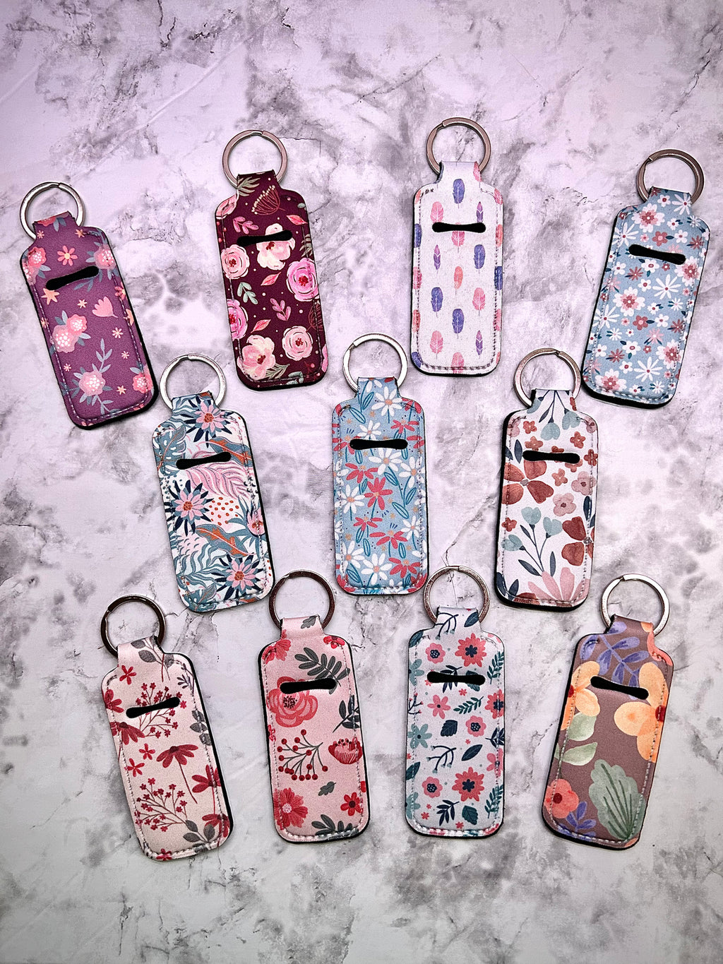 Chapstick Holder Keychain – Bookish, Western, Floral & More