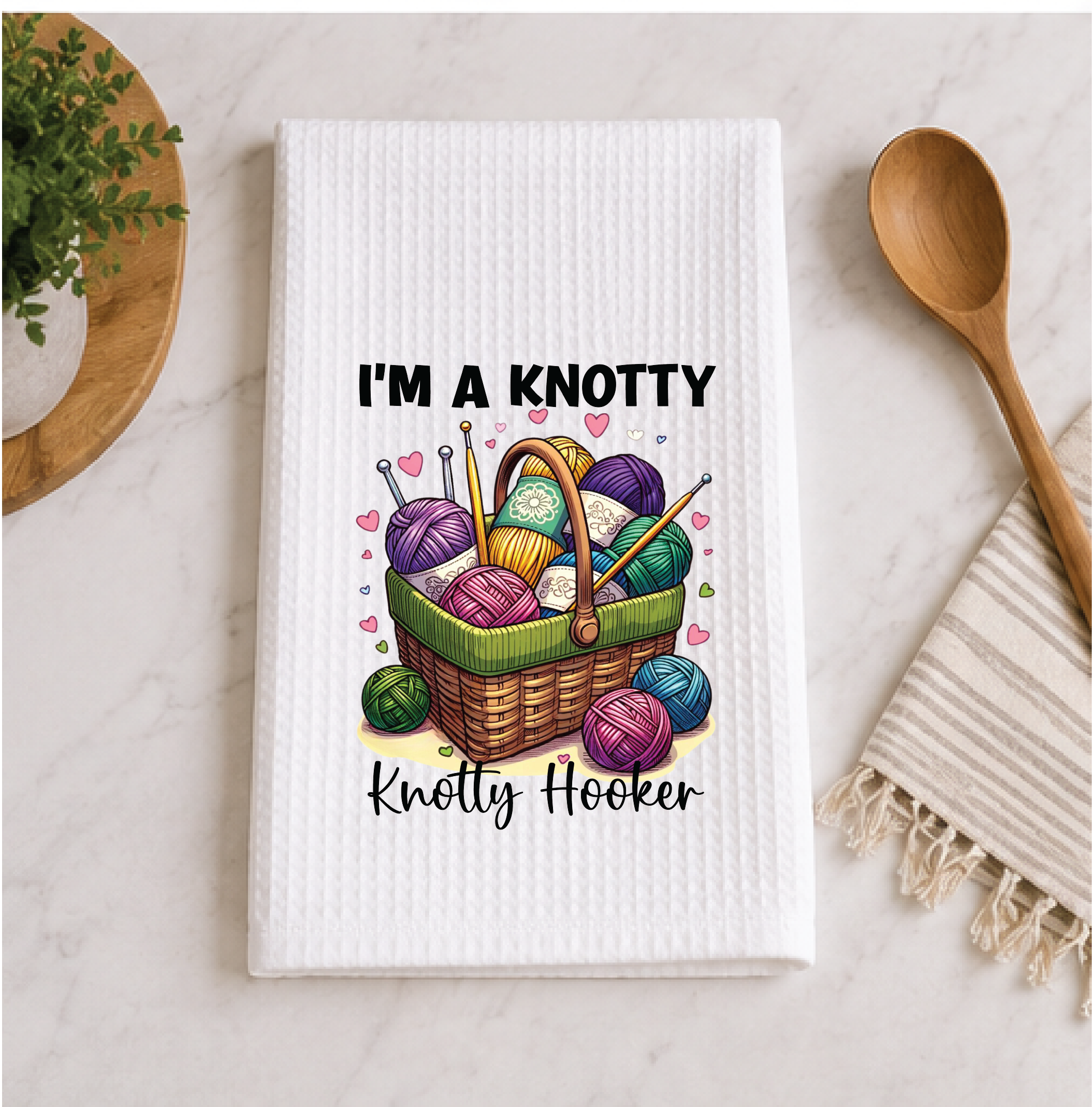 Knotty Hooker Crochet Dish Towel