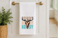 Howdy Cow Skull Dish Towel