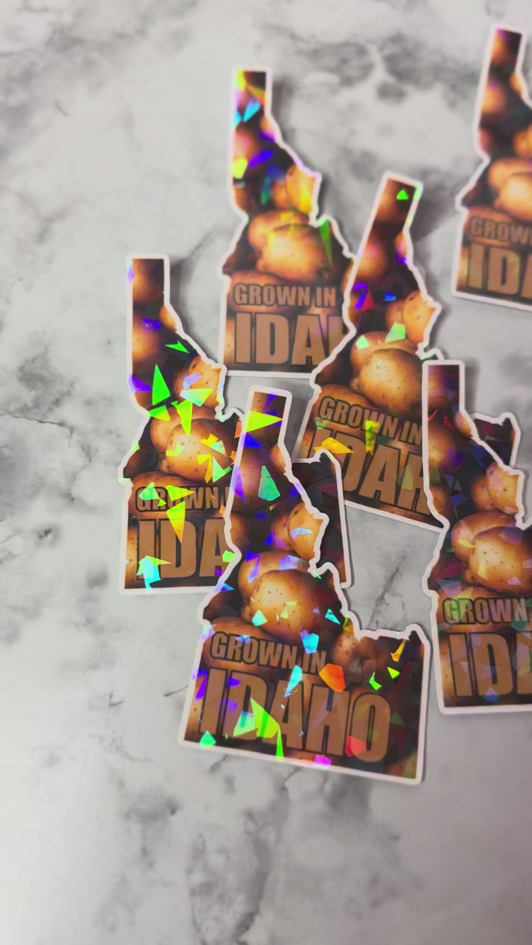 Grown In Idaho Holographic Sticker
