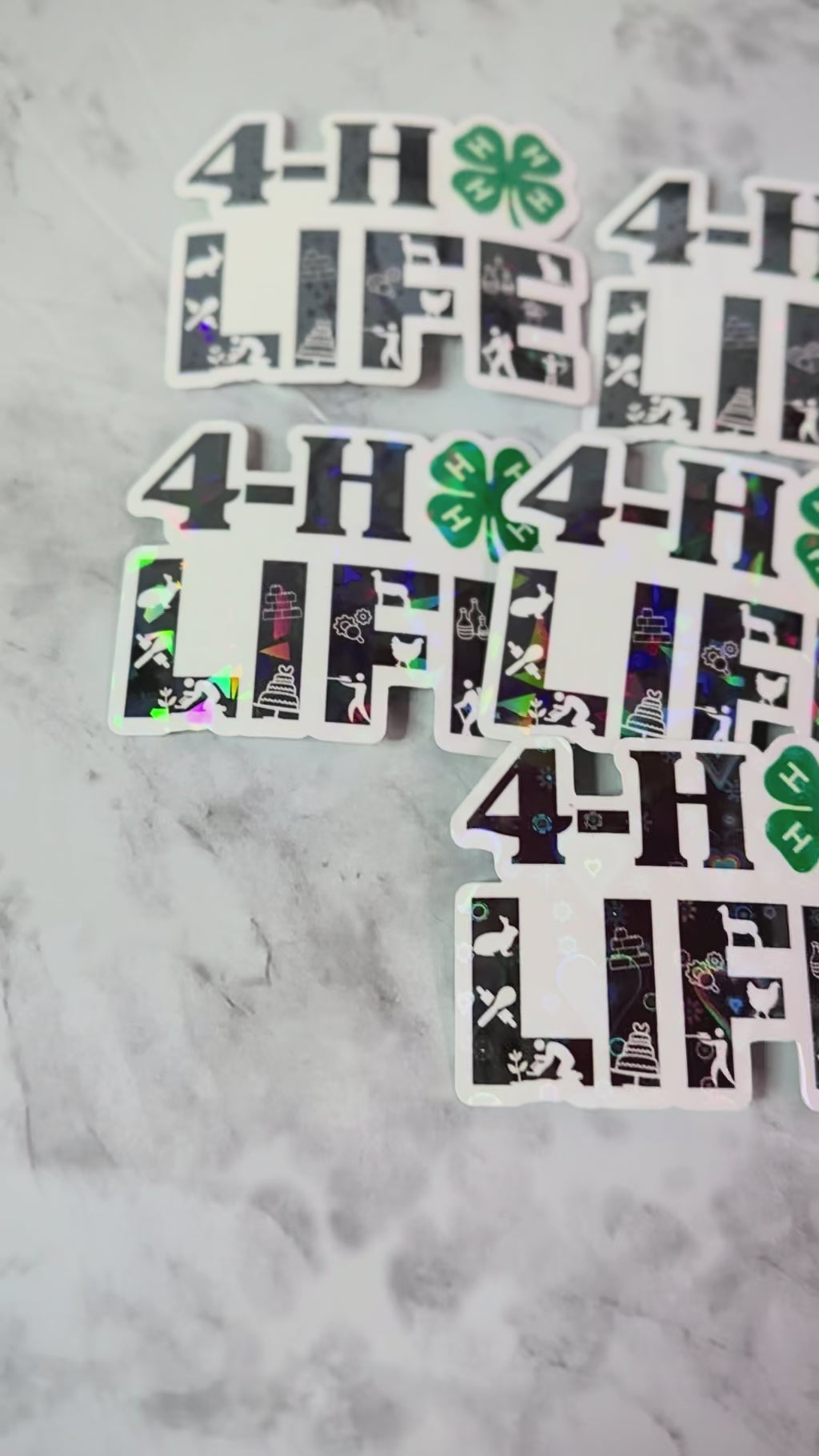 4-H Life Holographic Sticker