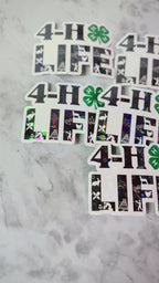 4-H Life Holographic Sticker