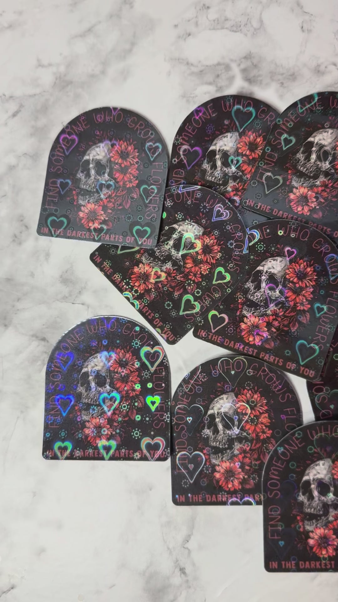 Find Someone Who Grows Flowers Holographic Sticker
