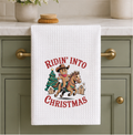 Ridin' Into Christmas Dish Towel